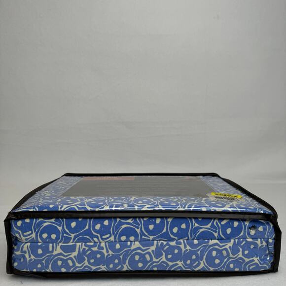 Perry Ellis American Twin Skull Sheet Set 200 Thread Count Blue/White New Rare - Picture 3 of 8
